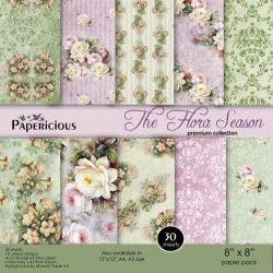 Papericious Premium Collection - The Flora Season (8 by 8 patterned paper)