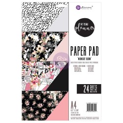 Prima - Midnight Bloom - A4 Paperpack  (24 double sided sheets)