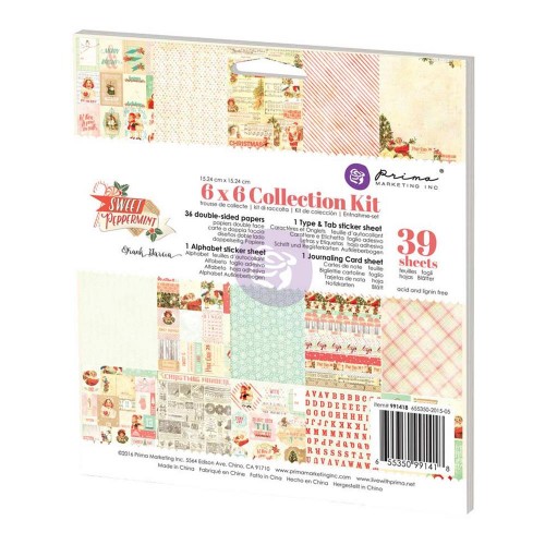 Prima -  Sweet Peppermint (6x6 Collection Kit)