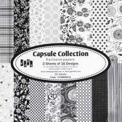 6 by 6 Paper Pack - Capsule Collection Black (Set of 32 sheets) 