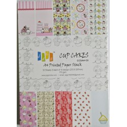 A4 Paper Pack - Cupcakes (Set of 30 sheets) 