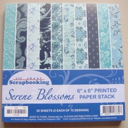 6x6 Paper Pack - Serene Blossoms (Set of 50 sheets) 