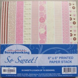 6x6 Paper Pack - So Sweet (Set of 50 sheets) 
