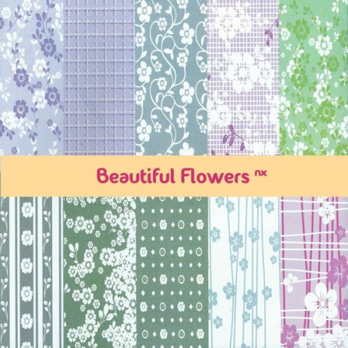Assorted 6x6 Paper Pack - Beautiful Flowers NX (Set of 40 sheets)