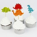 Cake Toppers - Colorful Dinosaurs (Pack of 24)