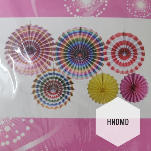 Paper Fan Decorations (Party Essentials) - Colorful Fans