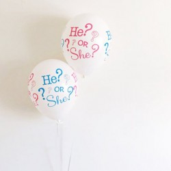 He or She Baby Gender Reveal Balloons (10 pcs)