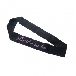 Bride to Be Sash (Black and Pink)