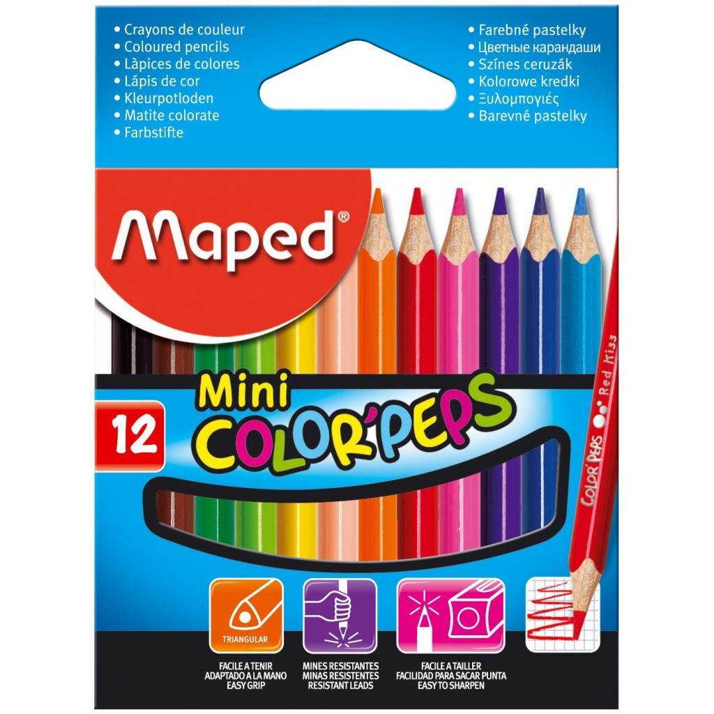  Maped Twelve Mini Colouring Pencils 832500 HNDMD