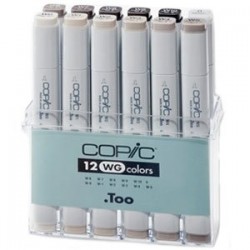Copic Warm Grey Marker - Set of 12 Markers