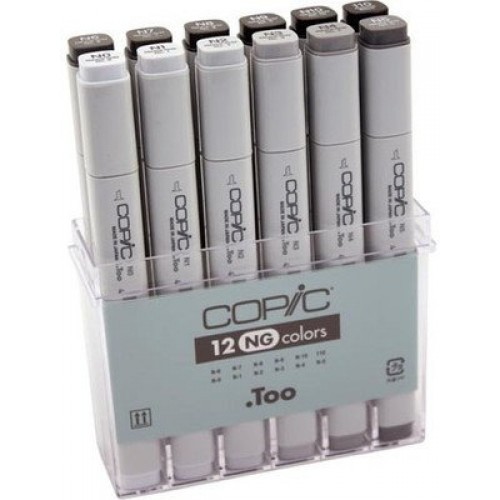 Copic Neutral Grey Marker - Set of 12 Markers