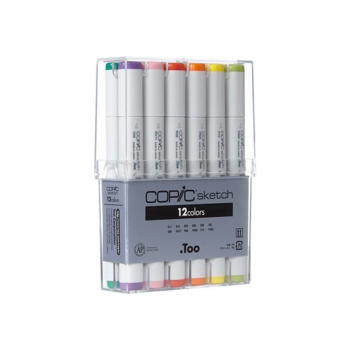 COPIC Sketch Basic Colors Marker - Set of 12 Markers