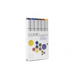 Copic 6pc Sketch Markers Set - Bold Primaries