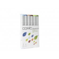 Copic 6pc Sketch Markers Set - Earth Essentials