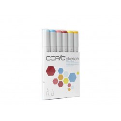 Copic 6pc Sketch Markers Set - Perfect Primaries