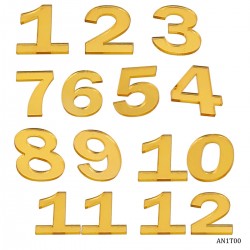 Acrylic Number For Clock Gold (12 pcs)