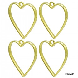 Metal Bezels or pendant for UV Resin (Pack of 4) - Gold (JRDA00)