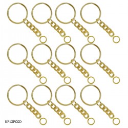 Key Chains fittings (Gold) - 12 pcs