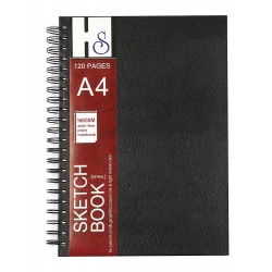 HS A4 wirebound sketchbook (160 gsm)