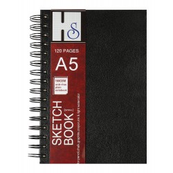 HS A5 wirebound sketchbook (160 gsm)
