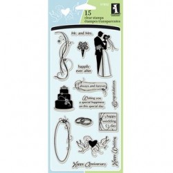 Inkadinkado Clear Stamps- Wedding Marriage (15 Stamps)