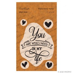 CrafTangles Photopolymer Stamps - What I need (love 2by3 inch stamp)