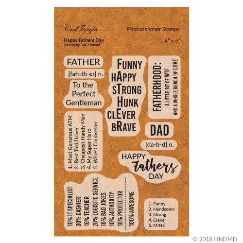 CrafTangles Photopolymer Stamps - Happy Fathers Day