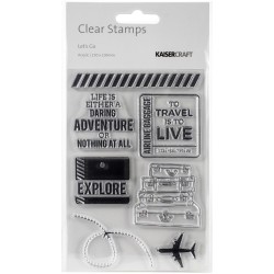 KaiserCraft Lets Go Clear Stamps 6X4