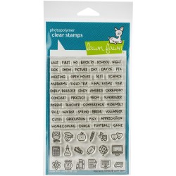 Lawn Fawn Clear Stamp - Plan on it - School