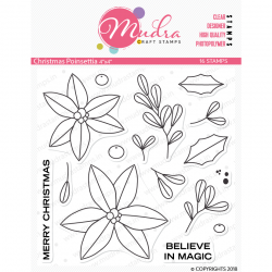 Mudra Craft Stamps - Christmas Poinsettia