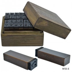 Alphabet Wooden Rubber Stamp Set - Uppercase Alphabets