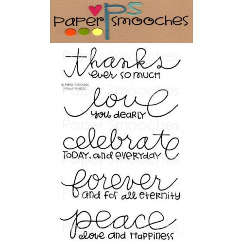 Paper Smooches Clear Stamp -  Pretty Phrases