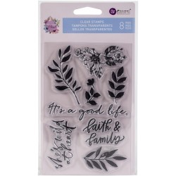 Prima Marketing Watercolor Floral Clear Stamps