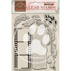 Create Happiness Clear Stamps by Vicki - Leaves and Movie Film