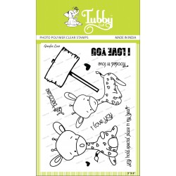 Tubby Photopolymer Clear Stamps - Giraffe love
