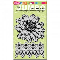 Stampendous Jumbo Cling Rubber Stamp - Zinnia 
