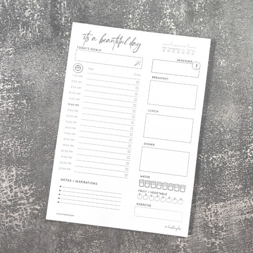 CrafTangles A4 Daily Planner - The Minimalist - CTPlanTM-Daily | HNDMD