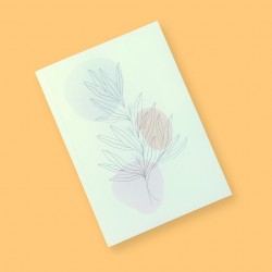 CrafTangles A5 120 gsm Notebook / Diary / Journal - Minimalist Floral Design