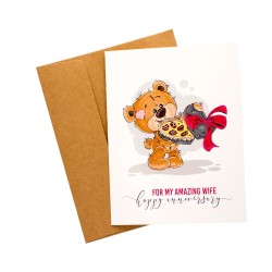 Happy anniversary Wife printed Greeting Card
