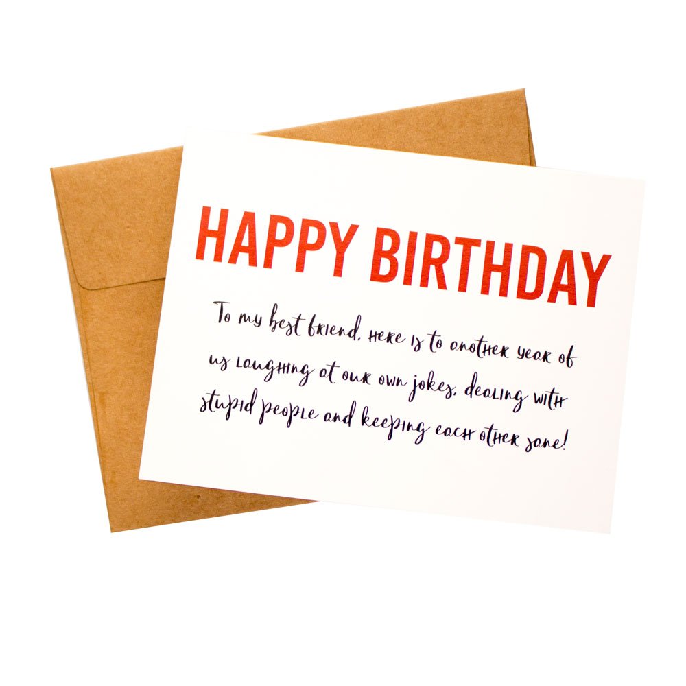 Best Friend Birthday wishes printed Greeting Card - PGC-27 - HNDMD.com