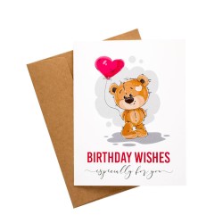 Birthday wishes balloon printed Greeting Card
