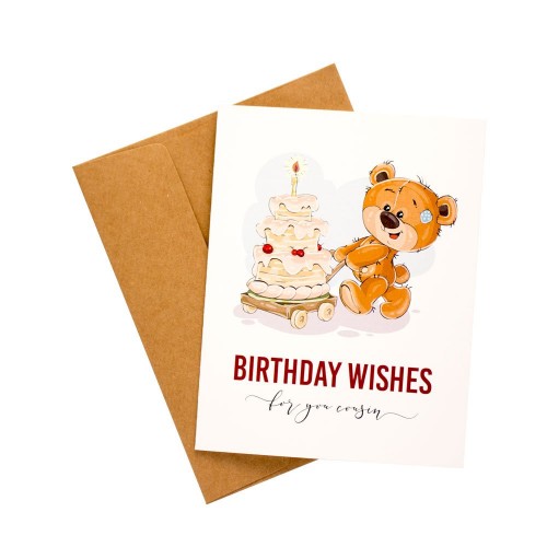 Birthday wishes for you Cousin printed Greeting Card