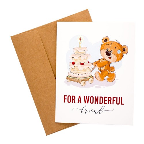 For a Wonderful friend Birthday printed Greeting Card