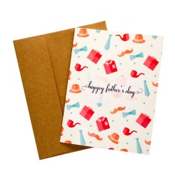 Suit Fathers Day printed Greeting Card