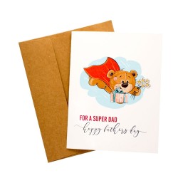 Super Dad printed Greeting Card