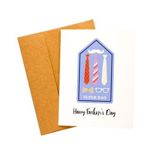 Various Ties Fathers Day printed Greeting Card