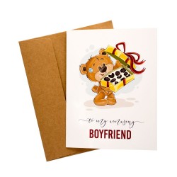 Amazing Boyfriend Love printed Greeting Card