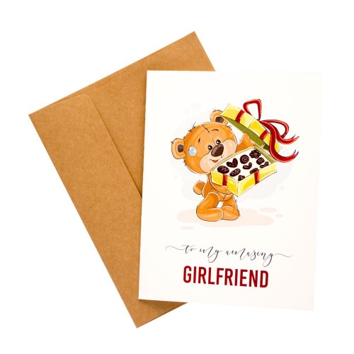 Amazing Girlfriend Love printed Greeting Card