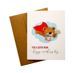 Super Mom printed Greeting Card