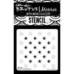Brutus Monroe Mixed Media Stencil 6"X6" - Stars